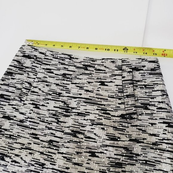 Judith & Charles Skirt Mini Metallic Sequined Luxury Silver 8 - Picture 6 of 8
